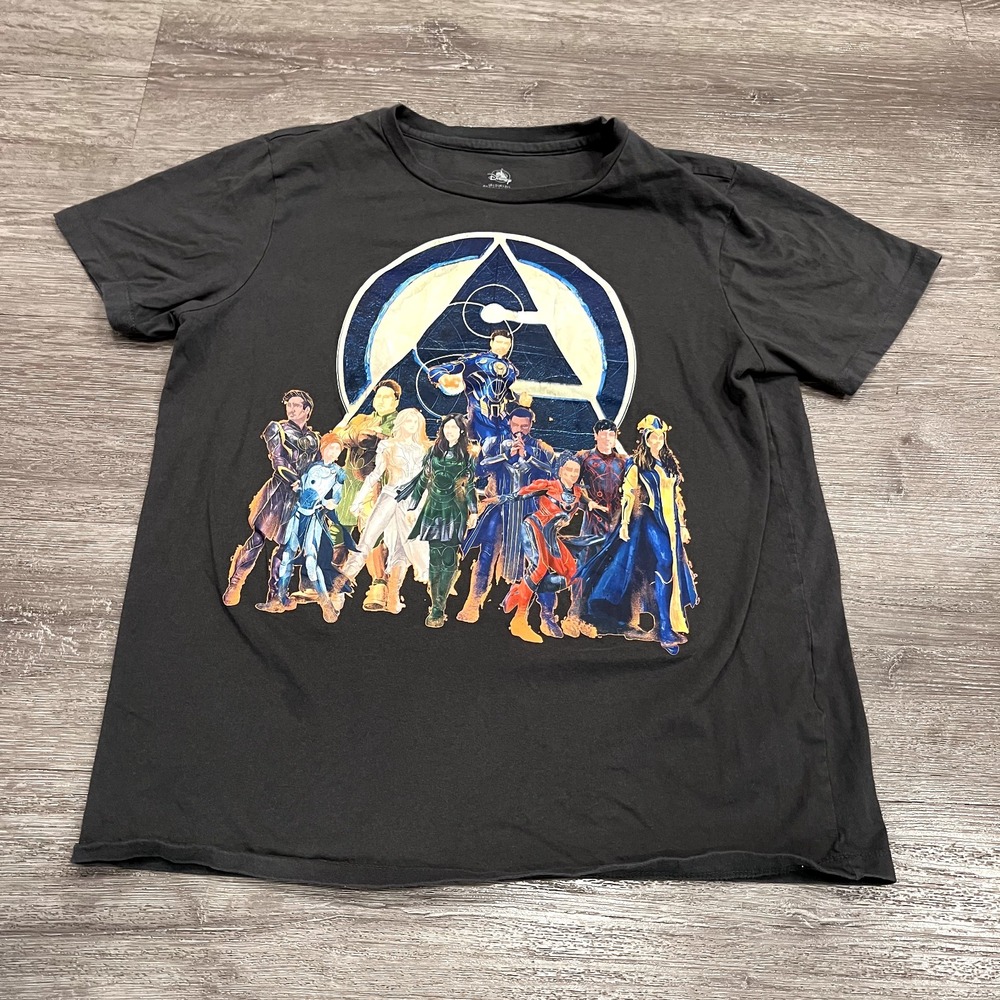 Disney Marvel Youth‎ Large The Eternals Graphic Gray T Shirt Tee Comic Movie